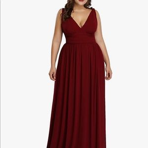Never worn (except trying on) burgundy dress